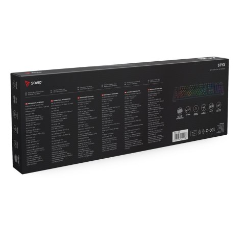 SAVIO KLAWIATURA MECHANICZNA STYX OUTEMU BLUE, HOT SWAP, RGB SAVIO