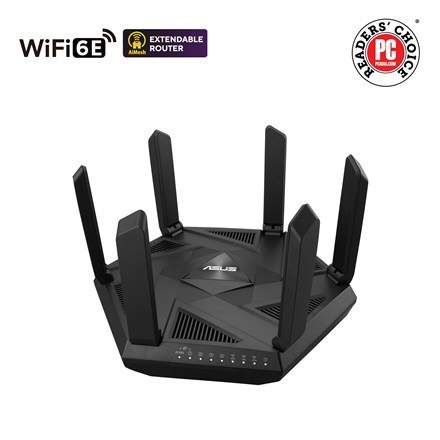 ASUS RT-AXE7800 router bezprzewodowy Trójpasmowy (2,4 GHz / 5 GHz / 6 GHz) Czarny ASUS