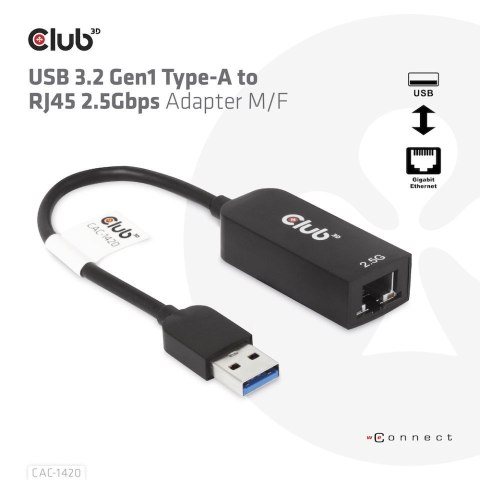 CLUB3D CAC-1420 karta sieciowa Ethernet 2500 Mbit/s Club 3D