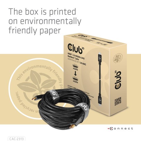 CLUB3D HDMI 2.0 4K60Hz RedMere cable 10m/32.8ft Club 3D