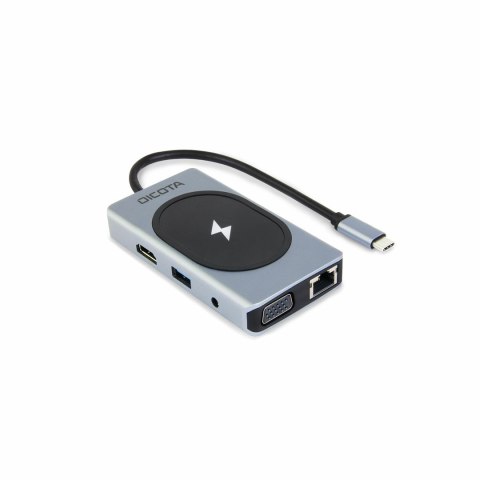 DICOTA D32059 huby i koncentratory USB Type-C Czarny, Srebrny Dicota