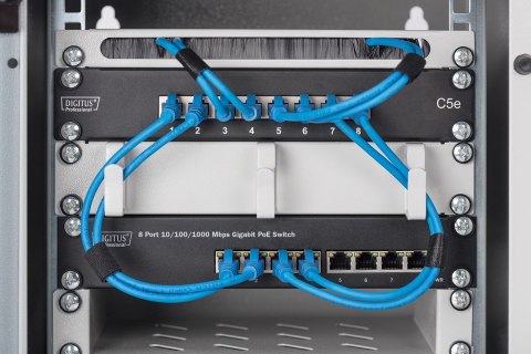 Digitus 10-calowy 8-portowy przełącznik Gigabit Ethernet PoE DIGITUS