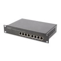 Digitus 10-calowy 8-portowy przełącznik Gigabit Ethernet PoE DIGITUS