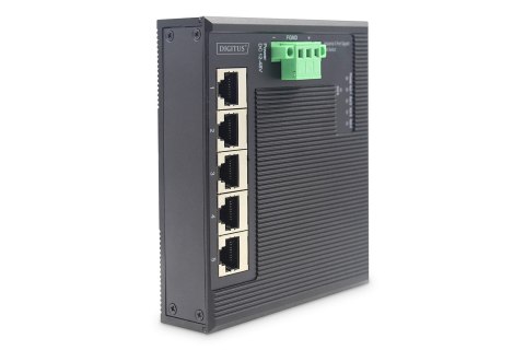 Industrial Gigabit Ethernet Flat Switch5-port, DIN rail, extended temp. range DIGITUS