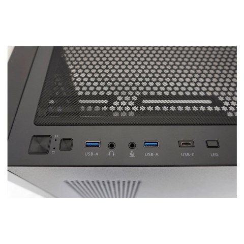 LC-Power Gaming 804B - Midi Tower - obudowa PC - ATX - micro ATX - Mini-ITX - Metal - Plastik - Szkło hartowane - 16 cm PowerColor