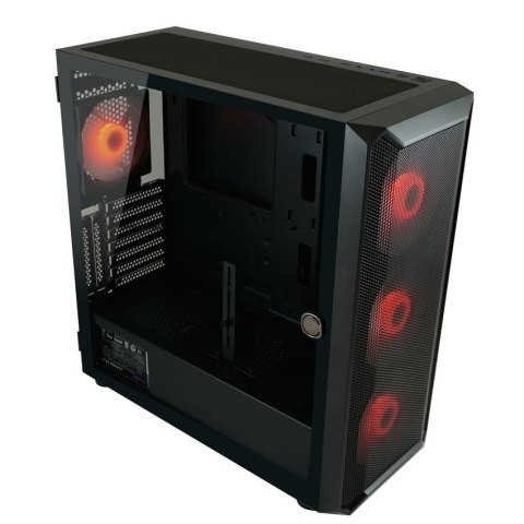 LC-Power Gaming 804B - Midi Tower - obudowa PC - ATX - micro ATX - Mini-ITX - Metal - Plastik - Szkło hartowane - 16 cm PowerColor