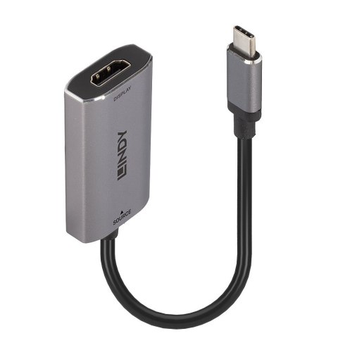 Lindy 43327 adapter kablowy 0,11 m USB Type-C HDMI Czarny, Szary LINDY