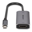 Lindy 43327 adapter kablowy 0,11 m USB Type-C HDMI Czarny, Szary LINDY
