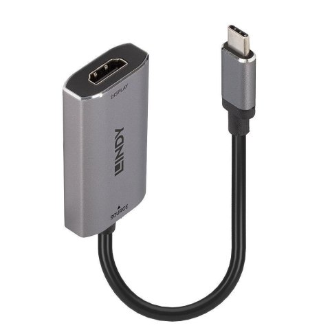 Lindy 43327 adapter kablowy 0,11 m USB Type-C HDMI Czarny, Szary LINDY