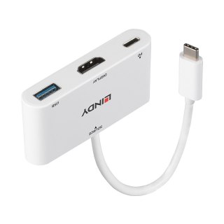 Lindy 43340 zewnętrzna karta graficzna usb 3840 x 2160 px Biały LINDY