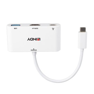 Lindy 43340 zewnętrzna karta graficzna usb 3840 x 2160 px Biały LINDY