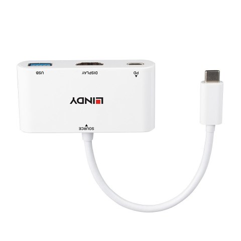 Lindy 43340 zewnętrzna karta graficzna usb 3840 x 2160 px Biały LINDY