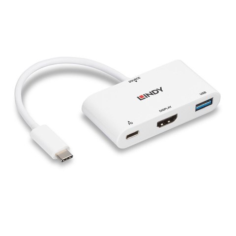 Lindy 43340 zewnętrzna karta graficzna usb 3840 x 2160 px Biały LINDY