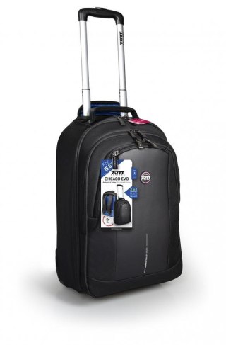 Port Designs CHICAGO EVO 39,6 cm (15.6") Pokrowiec w typie walizki na naóżkach Czarny PORT DESIGNS