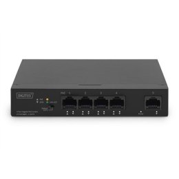 Switch niezarządzalny 4x Gigabit Ethernet, PoE af/at 60W, 1 port uplink, desktop DIGITUS