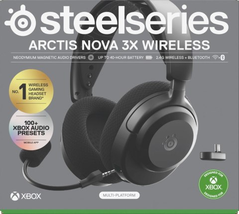 Słuchawki Steelseries Arctis Nova 3X Wireless for Xbox, czarne SteelSeries
