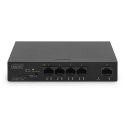 Switch niezarządzalny 4x Gigabit Ethernet, PoE af/at 60W, 1 port uplink, desktop DIGITUS