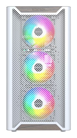 Drewniana obudowa PC Montech XR, Midi-Tower, ATX, ARGB, Szkło hartowane - biała Montech