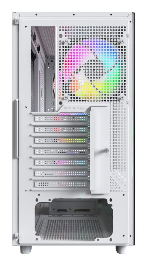 Drewniana obudowa PC Montech XR, Midi-Tower, ATX, ARGB, Szkło hartowane - biała Montech