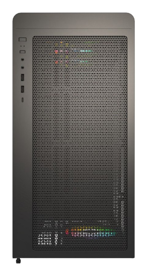 Drewniana obudowa PC Montech XR, Midi-Tower, ATX, ARGB, szkło hartowane
