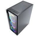 GEMBIRD OBUDOWA FORNAX 1500RGB MIDI-TOWER (2X USB 3.0, HD AUDIO, 4X FAN, PRZEZROCZYSTY PANEL BOCZNY) CZARNA GEMBIRD