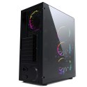 GEMBIRD OBUDOWA FORNAX 1500RGB MIDI-TOWER (2X USB 3.0, HD AUDIO, 4X FAN, PRZEZROCZYSTY PANEL BOCZNY) CZARNA GEMBIRD