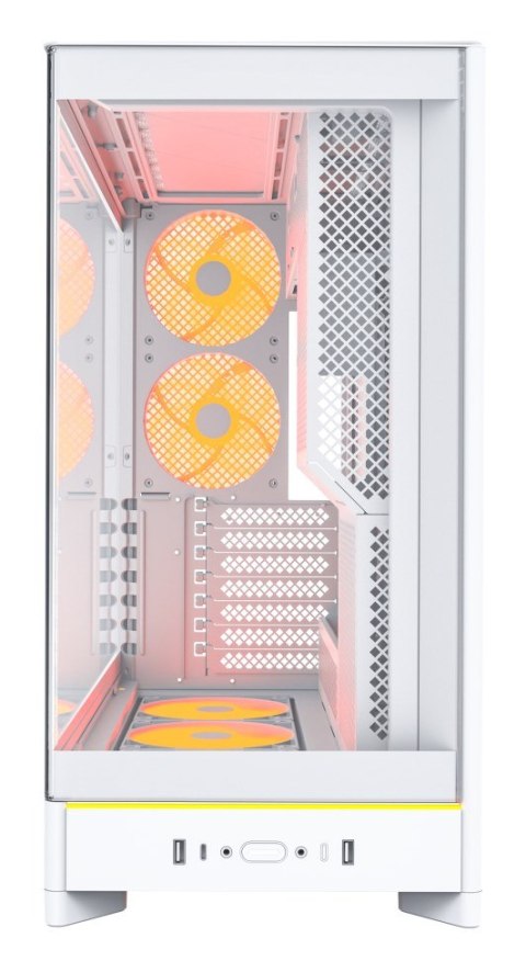 Obudowa PC Montech HS02 PRO, Midi-Tower, ATX, Szkło hartowane, ARGB - biała Montech