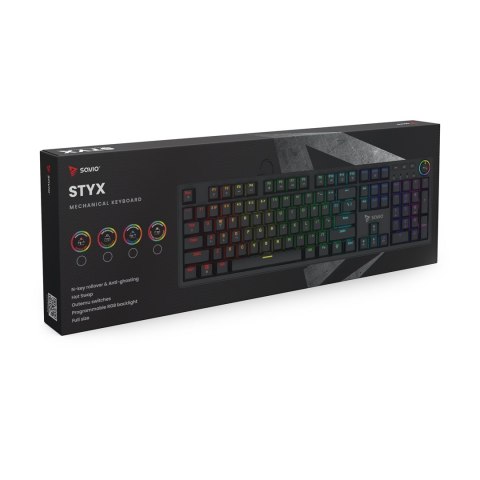 SAVIO KLAWIATURA MECHANICZNA STYX OUTEMU BROWN HOT SWAP RGB SAVIO