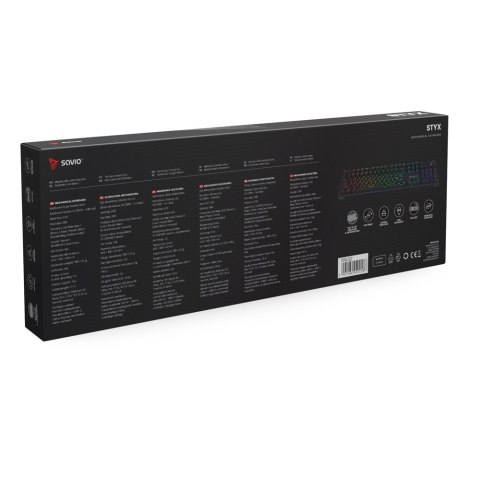 SAVIO KLAWIATURA MECHANICZNA STYX OUTEMU RED HOT SWAP RGB SAVIO