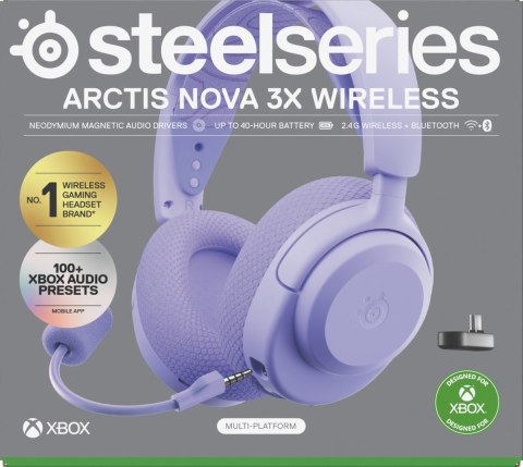 Słuchawki Steelseries Arctis Nova 3X Wireless for Xbox, Levander SteelSeries