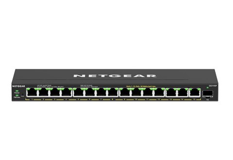 Switch Netgear GS316EP-100PES 16p PoE 180W* (PoE+: 15p) Unmanaged Gigabit NETGEAR