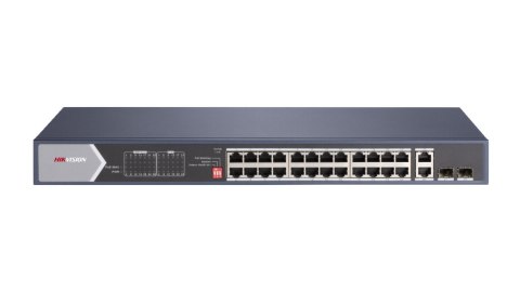 Hikvision DS-3E0528HP-E łącza sieciowe Nie zarządzany Gigabit Ethernet (10/100/1000) Obsługa PoE Niebieski Hikvision