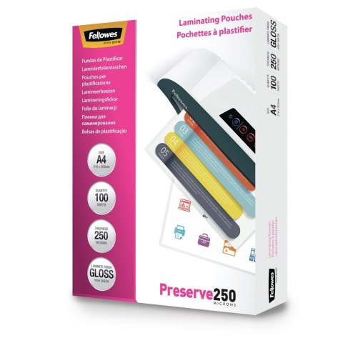 Laminator Pouch Glossy/A4 250 100PCS 5401802 Fellowes FELLOWES