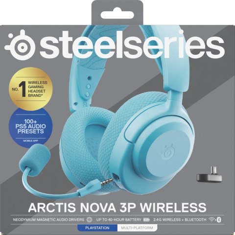 Słuchawki Steelseries Arctis Nova 3P Wireless for Playstation, Aqua SteelSeries