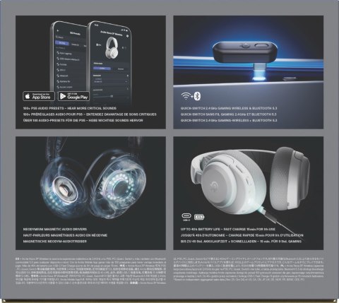 Słuchawki Steelseries Arctis Nova 3P Wireless for Playstation, białe SteelSeries