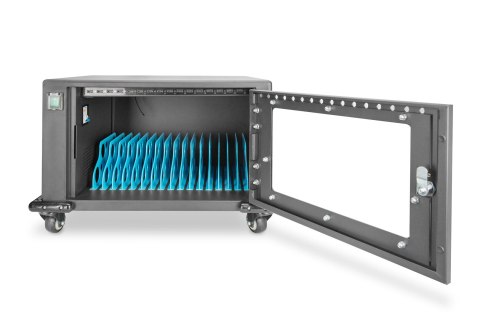 Szafa mobilna DIGITUS na kółkach do ładowania notebooków/tabletów do 14" DIGITUS