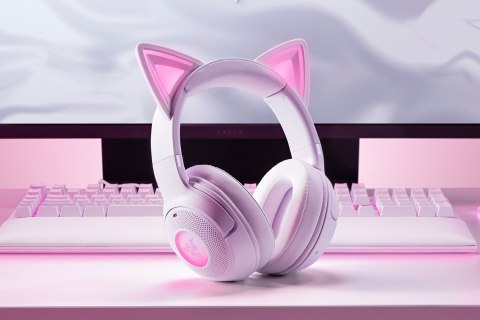 Zestaw słuchawkowy Razer | Kraken Kitty V2 BT | Łączność Bluetooth | Nauszne | Mikrofon | Redukcja szumów | Bezprzewodowy | Biał RAZER