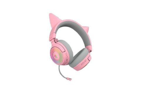Zestaw słuchawkowy Razer Kraken Kitty V3 Pro Sieć bezprzewodowa/przewodowa Nauszne Bezprzewodowy Kwarc RAZER