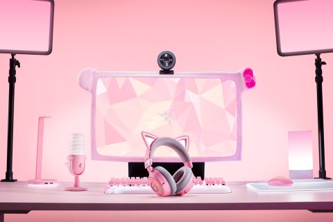 Zestaw słuchawkowy Razer Kraken Kitty V3 Pro Sieć bezprzewodowa/przewodowa Nauszne Bezprzewodowy Kwarc RAZER