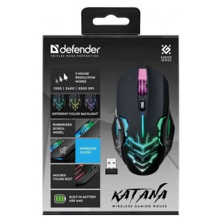 DEFENDER MYSZ GAMINGOWA KATANA GM-511 RF 3200DPI 7P CZARNA 52511 Defender