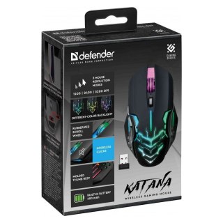 DEFENDER MYSZ GAMINGOWA KATANA GM-511 RF 3200DPI 7P CZARNA 52511 Defender