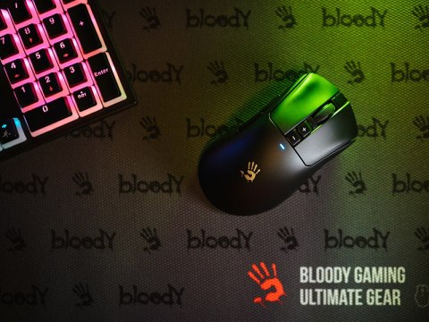 Mysz A4TECH BLOODY R73 ULTRA BLACK WRLS 2,4G+USB (Black) A4TECH