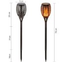 Pochodnia solarna GreenBlue, lampa ogrodowa LED, realistyczny efekt żywego ognia, IP65, GB156 GreenBlue