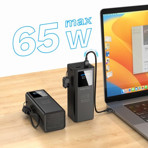 PowerBank Kruger&Matz 20000 mAh Li-ion 65W z funkcją QC oraz PD Kruger&Matz
