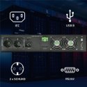 Qoltec Zasilacz awaryjny UPS do RACK | 3kVA | 3000W | Power Factor 1.0 | LCD | EPO | USB | On-line