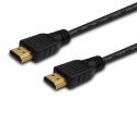 SAVIO KABEL HDMI 3M V2.0 HIGH SPEED, ETHERNET/3D, CZARNY, ZŁOTE KOŃCÓWKI CL-196 SAVIO