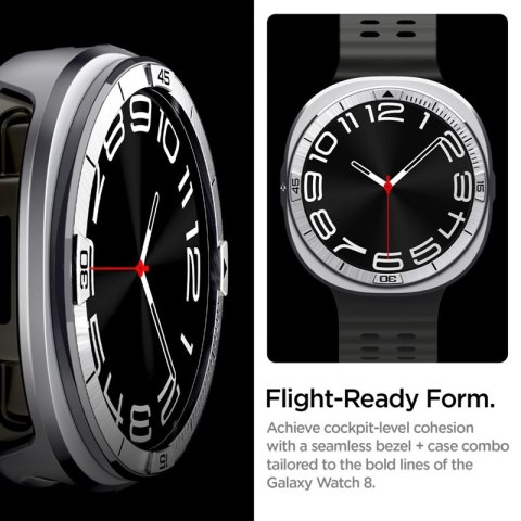 Spigen Bezel Tune Pro Pilot - Obudowa / Pierścień ochronny do Samsung Galaxy Watch 8 44 mm (Silver) Spigen