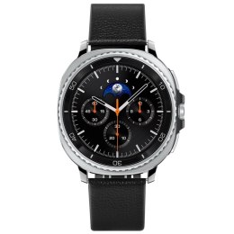 Spigen Enzo - Pasek z naturalnej skóry do Samsung Galaxy Watch 8 / 8 Classic 40 / 44 / 46 mm (Black) Spigen
