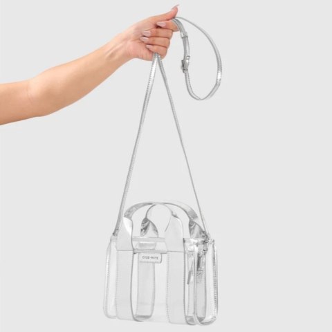 Case-Mate Micro Tote Bag - Wodoodporna torba na ramię (Silver Chrome/Clear)