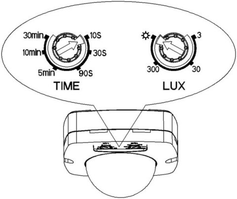 Czujnik ruchu i OBECNOŚCI PIR 12m IP20 biały